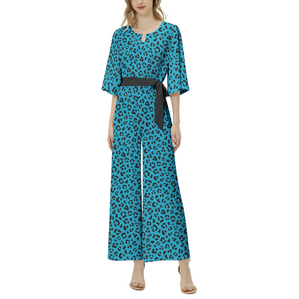Dolman Sleeve Belted Wide Leg Jumpsuit - Objet D'Art