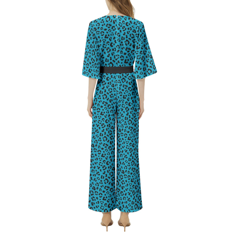 Dolman Sleeve Belted Wide Leg Jumpsuit - Objet D'Art