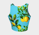 Lemony Dots Athletic Crop Top - Objet D'Art