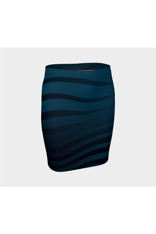 Blue Tiburon Fitted Skirt - Objet D'Art Online Retail Store