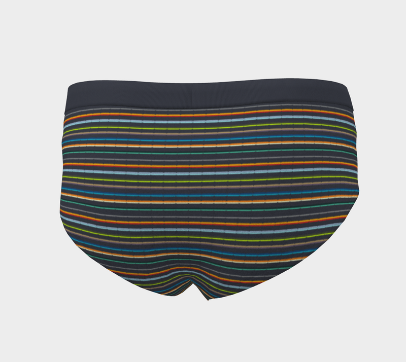 Colorfully Striped Cheeky Briefs - Objet D'Art