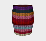 Rainbow Striped Fitted Skirt - Objet D'Art
