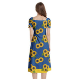Soniashnyk Puff Sleeve Split Thigh Midi Dress - Objet D'Art