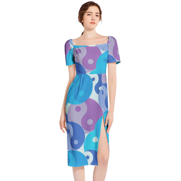 Split Thigh Midi Bodycon Dress - Objet D'Art