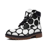 Two-Tone Polkadot Casual Leather Lightweight boots TB - Objet D'Art