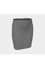 Micro Polka Dot Fitted Skirt - Objet D'Art