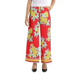 Royal Floral Elastic Waist Wide Leg Pant - Objet D'Art
