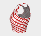 Candy Cane Athletic Crop Top - Objet D'Art