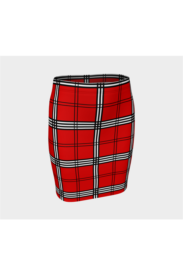 Kitty Kat Plaid Fitted Skirt - Objet D'Art