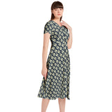 Ring True Puff Sleeve Button Through Dress - Objet D'Art