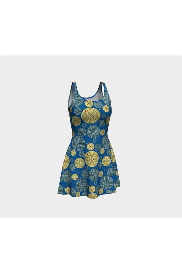 African Beaded Print Flare Dress - Objet D'Art