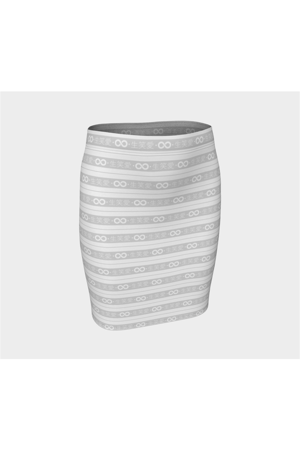 Live Laugh Love Fitted Skirt - Objet D'Art
