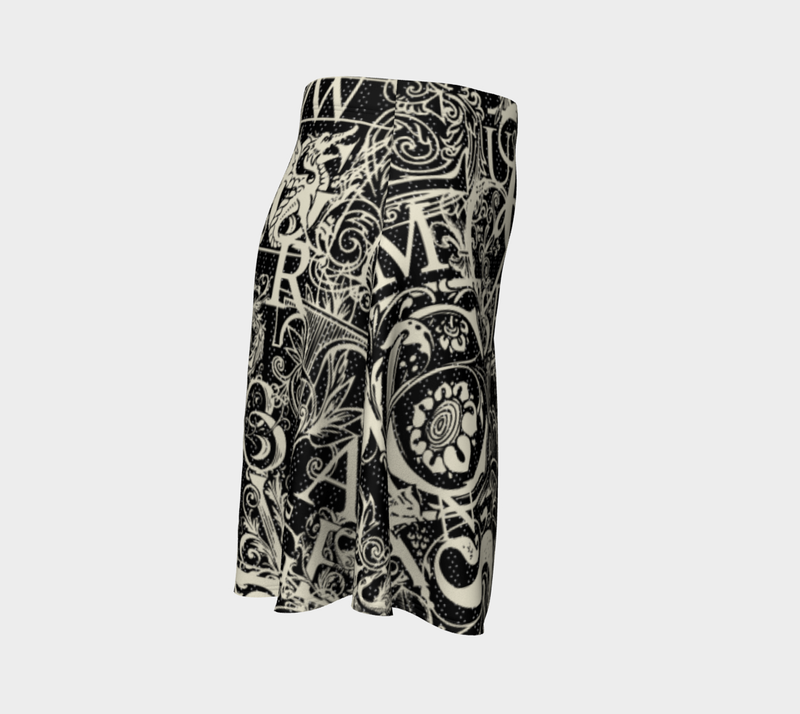 Calligraphy Flare Skirt - Objet D'Art