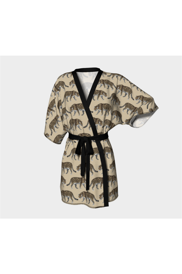 Leopard Walk Kimono Robe - Objet D'Art