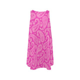 Innuendos of Pink in Paisley Sleeveless A-Line Pocket Dress - Objet D'Art