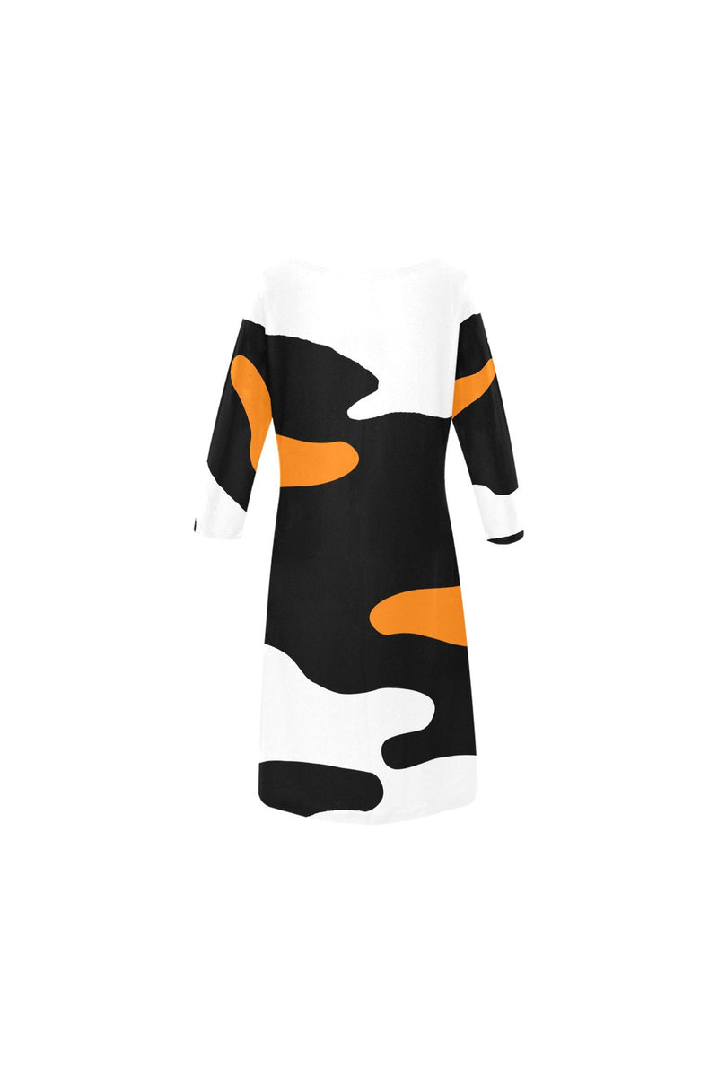 Turmeric Blotch Buster Rhea Loose Round Neck Dress - Objet D'Art