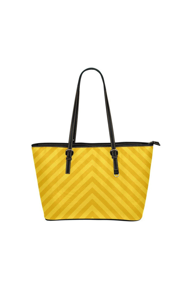 Amber Chevron Leather Tote Bag/Small (Model 1651) - Objet D'Art