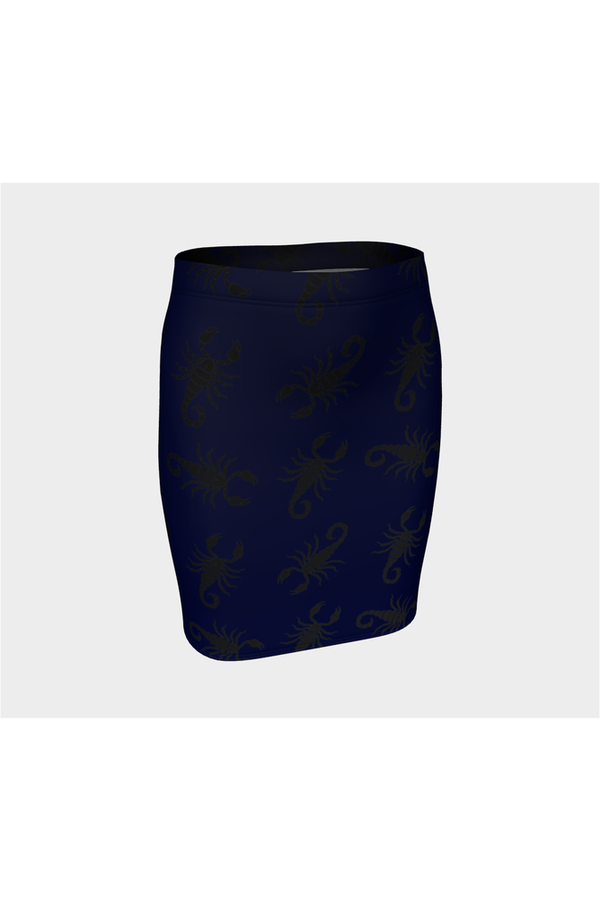 Scorpions at Night Fitted Skirt - Objet D'Art
