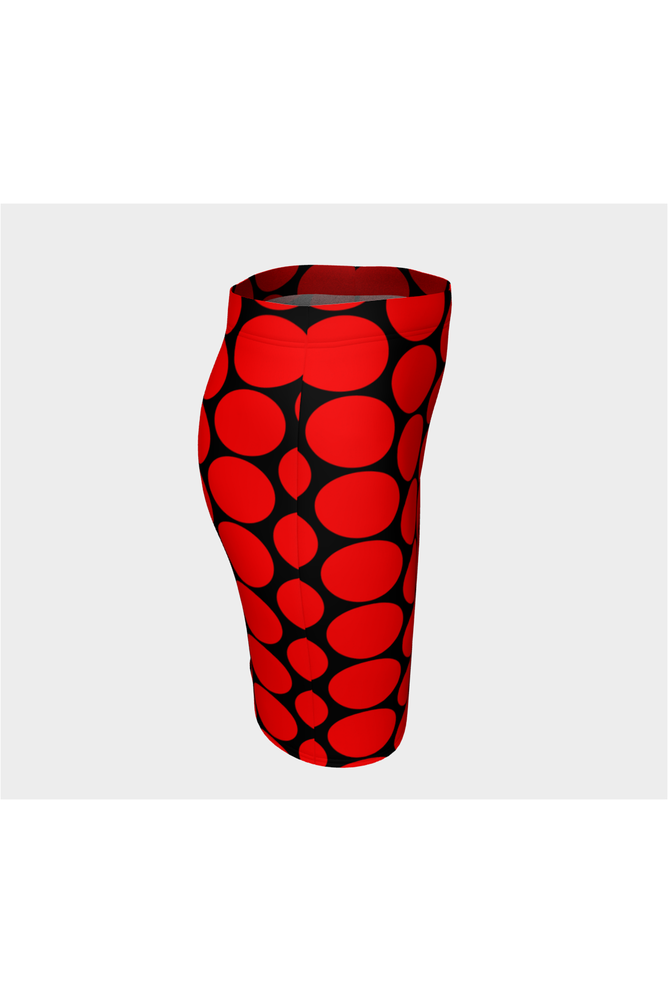 Big Red Ovals Fitted Skirt - Objet D'Art