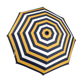 blue gold umbrella print Semi-Automatic Foldable Umbrella (Model U12) - Objet D'Art