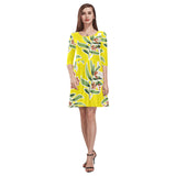 Floral Tethys Half-Sleeve Skater Dress - Objet D'Art