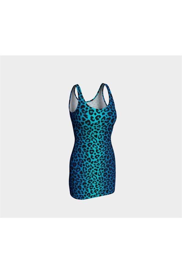 Robin Egg Blue Leopard Bodycon Dress - Objet D'Art