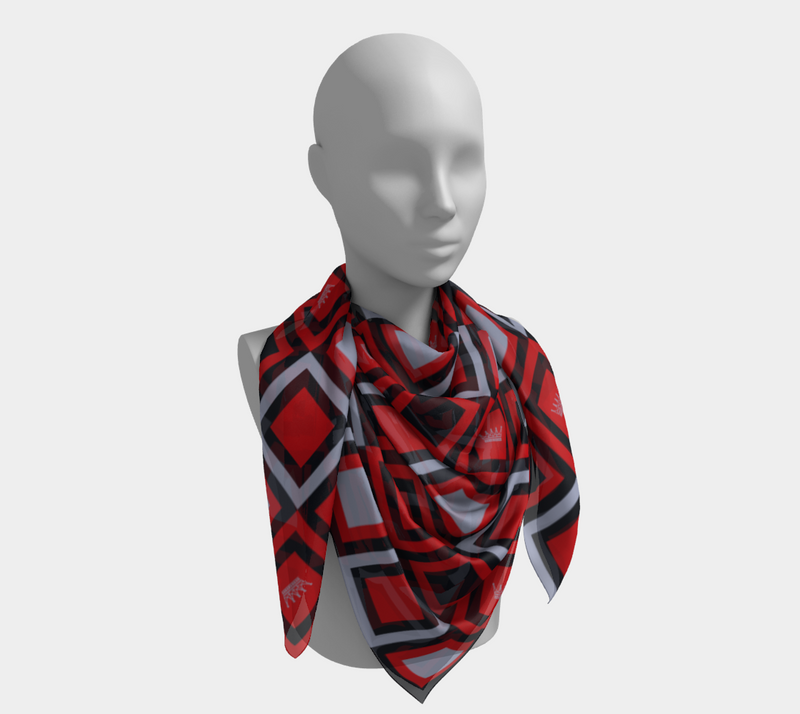 Chess Queen Square Scarf - Objet D'Art
