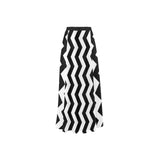 zig zag bw bikini High Slit Long Beach Dress (Model S40) - Objet D'Art