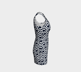 Greek Key Bodycon DRess - Objet D'Art
