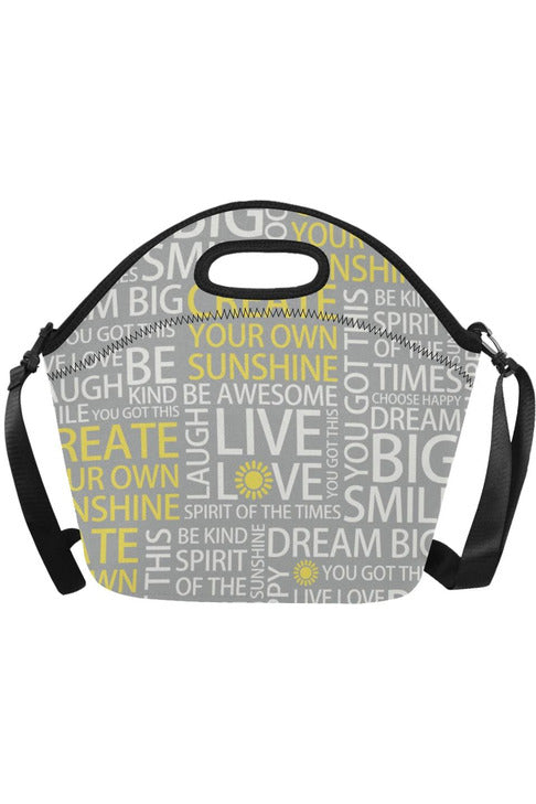 sun Lunch Bag Bottom Neoprene Lunch Bag/Large (Model 1669) - Objet D'Art