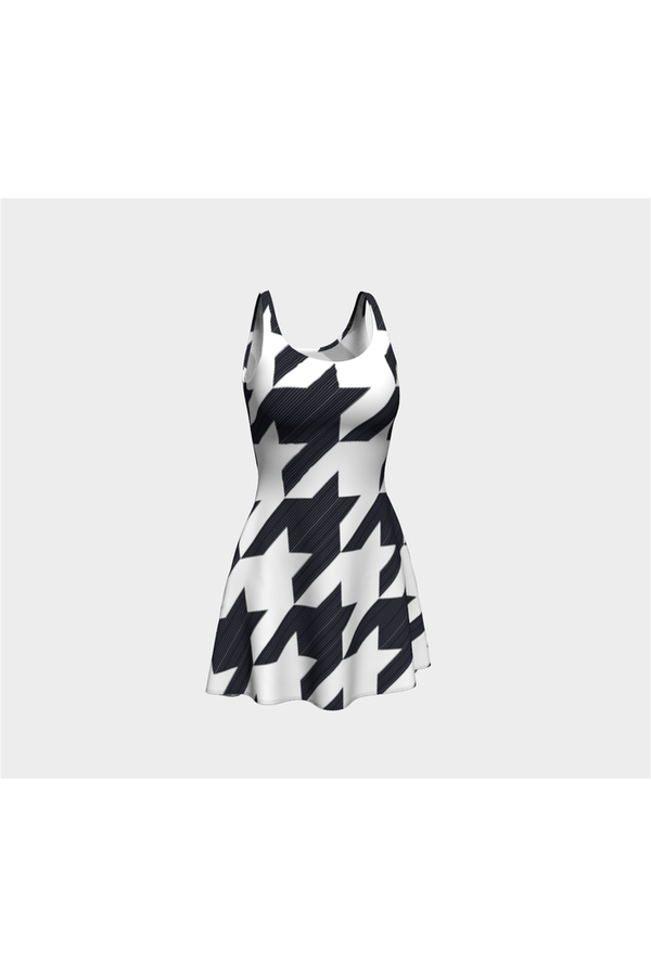 Blue Hounds Tooth Flare Dress - Objet D'Art Online Retail Store
