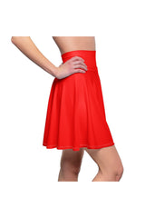 Coral Red Women's Skater Skirt - Objet D'Art