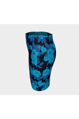 Classic Blue Floral Fitted Skirt - Objet D'Art
