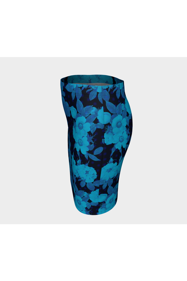 Classic Blue Floral Fitted Skirt - Objet D'Art
