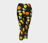 Warm Floral Yoga Capri - Objet D'Art