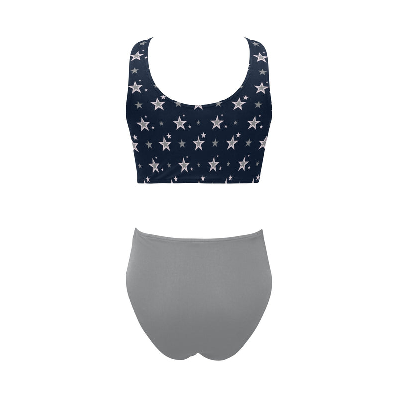 kemp logoed swimsuit gray print Chest Bowknot Bikini Swimsuit (Model S33) - Objet D'Art