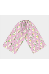 Pressed Rose Floral Long Scarf - Objet D'Art