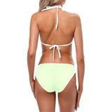avocado spread solid print Custom Bikini Swimsuit (Model S01) - Objet D'Art