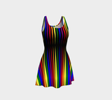 Longitudes of Color Flare Dress - Objet D'Art