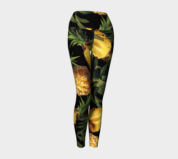 Pineapple Print Yoga Leggings - Objet D'Art