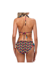bg stain glass back Custom Bikini Swimsuit (Model S01) - Objet D'Art