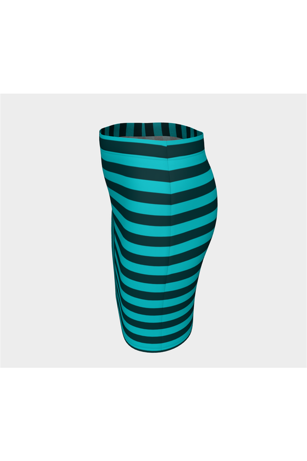 Bi-directional Stiped Fitted Skirt - Objet D'Art