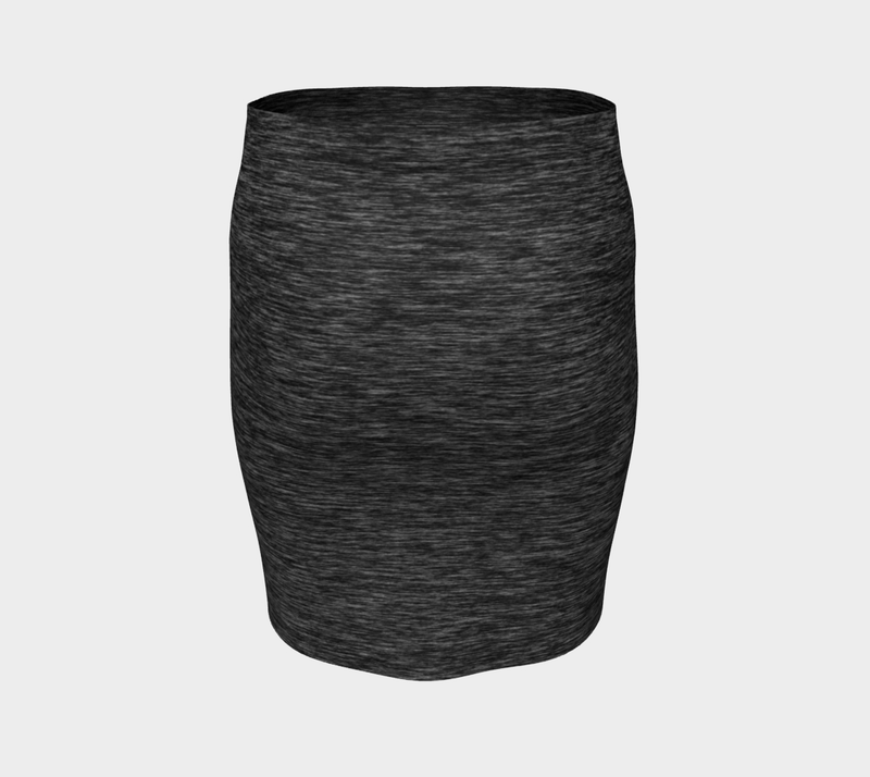 Charcoal Fiber Fitted Skirt - Objet D'Art