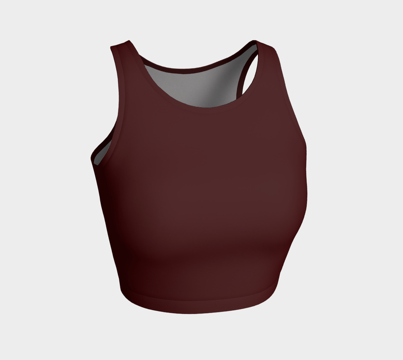 Dark Raspberry Athletic Crop Top - Objet D'Art