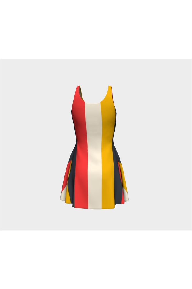 Bold Sultry Stripes Flare Dress - Objet D'Art Online Retail Store