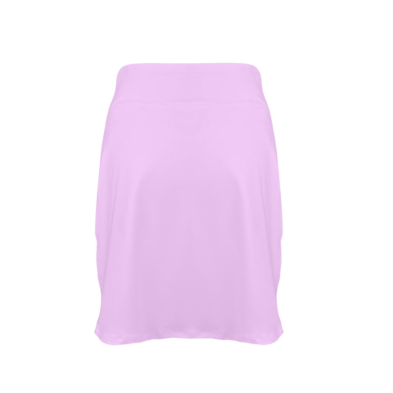 lavender solid print 2 Women's Golf Skirt with Pockets (Model D64) - Objet D'Art