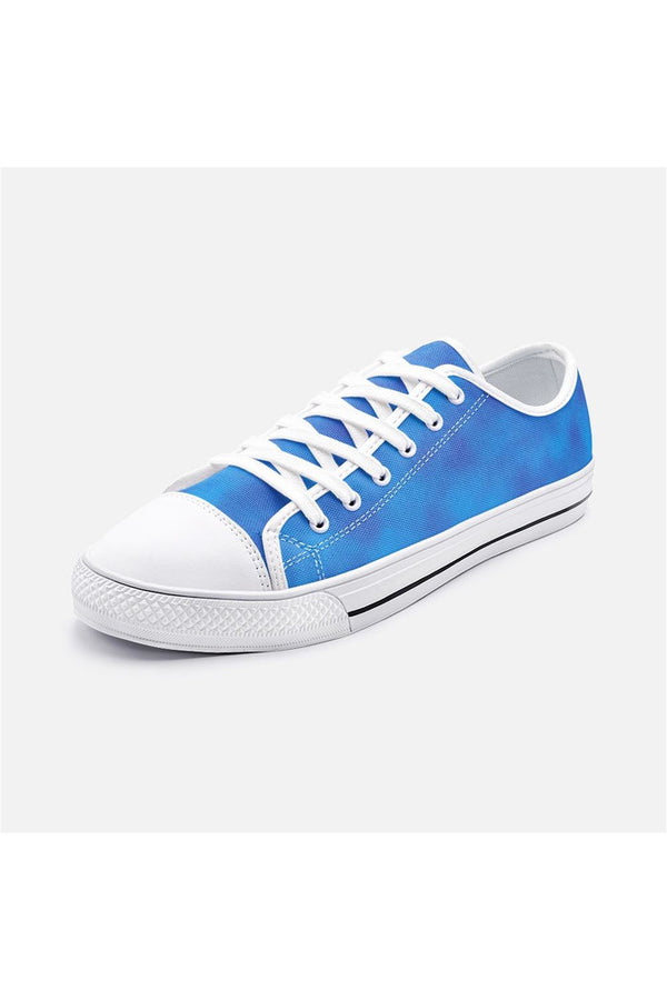 Blue Cotton Candy Unisex Low Top Canvas Shoes - Objet D'Art