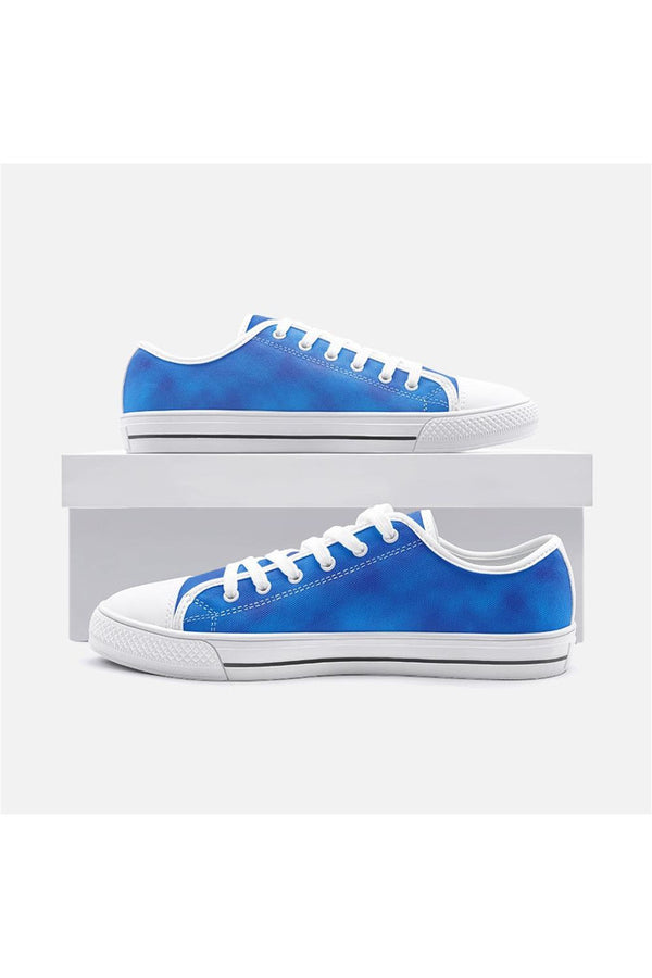 Blue Cotton Candy Unisex Low Top Canvas Shoes - Objet D'Art