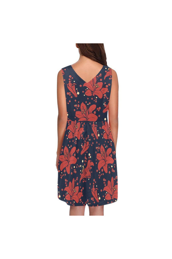 Floral Fancy Chryseis Sleeveless Pleated Dress - Objet D'Art