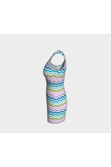 Pastel Herringbone Bodycon Dress - Objet D'Art